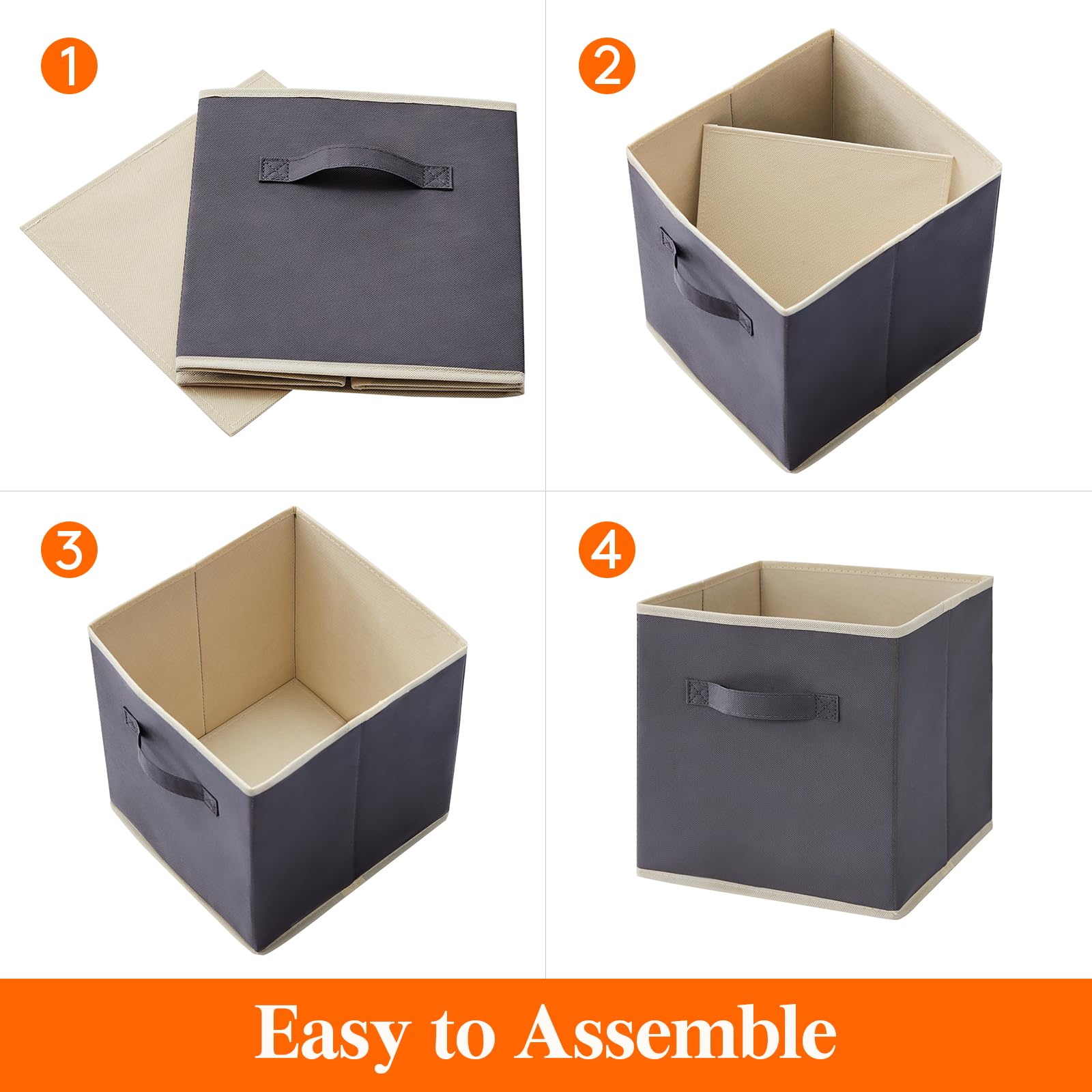Foto 3 pulgar | Cubos De Almacenamiento Lifewit, 12 Paquetes De 28 X 28 X 28 Cm, Tela Gris - Venta Internacional.