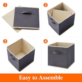 Foto 2 | Cubos De Almacenamiento Lifewit, 12 Paquetes De 28 X 28 X 28 Cm, Tela Gris - Venta Internacional.