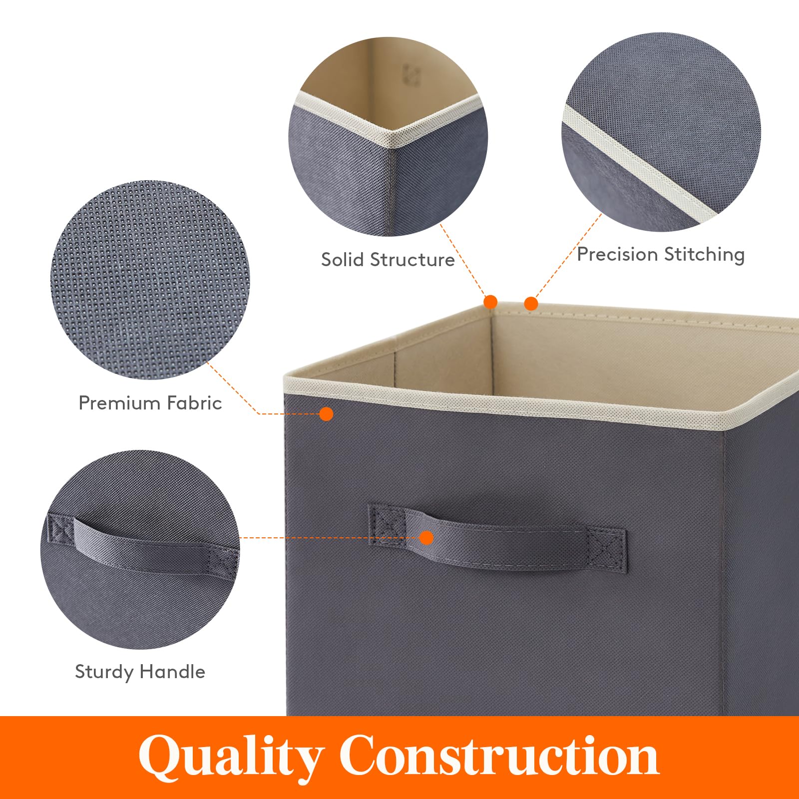 Foto 3 | Cubos De Almacenamiento Lifewit, 12 Paquetes De 28 X 28 X 28 Cm, Tela Gris - Venta Internacional.