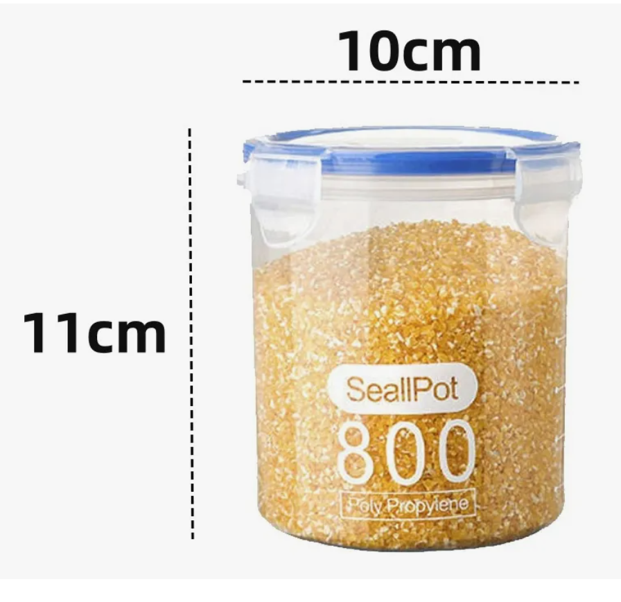 Foto 3 pulgar | Juego De 4 Recipientes Herméticos De Plástico Para Cereales