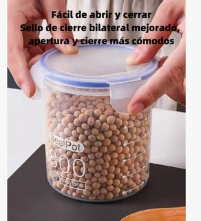 Foto 6 | 4 Contenedores Almacenamiento Cocina Herméticos Calidad