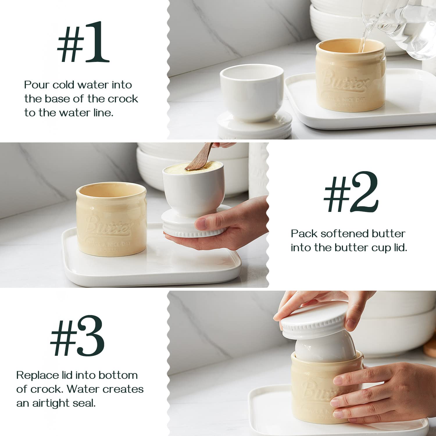 Foto 5 pulgar | Mantequera Francesa De Porcelana Butter Crock Dowan - Venta Internacional.