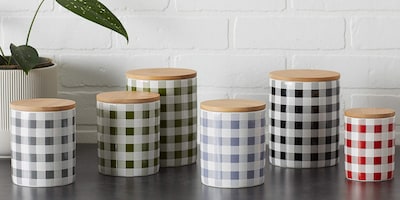 Foto 6 | Juego De Botes De Cerámica Dii Para Almacenamiento De Alimentos De Cocina Con Tapas, 3 Unidades - Venta Internacional.