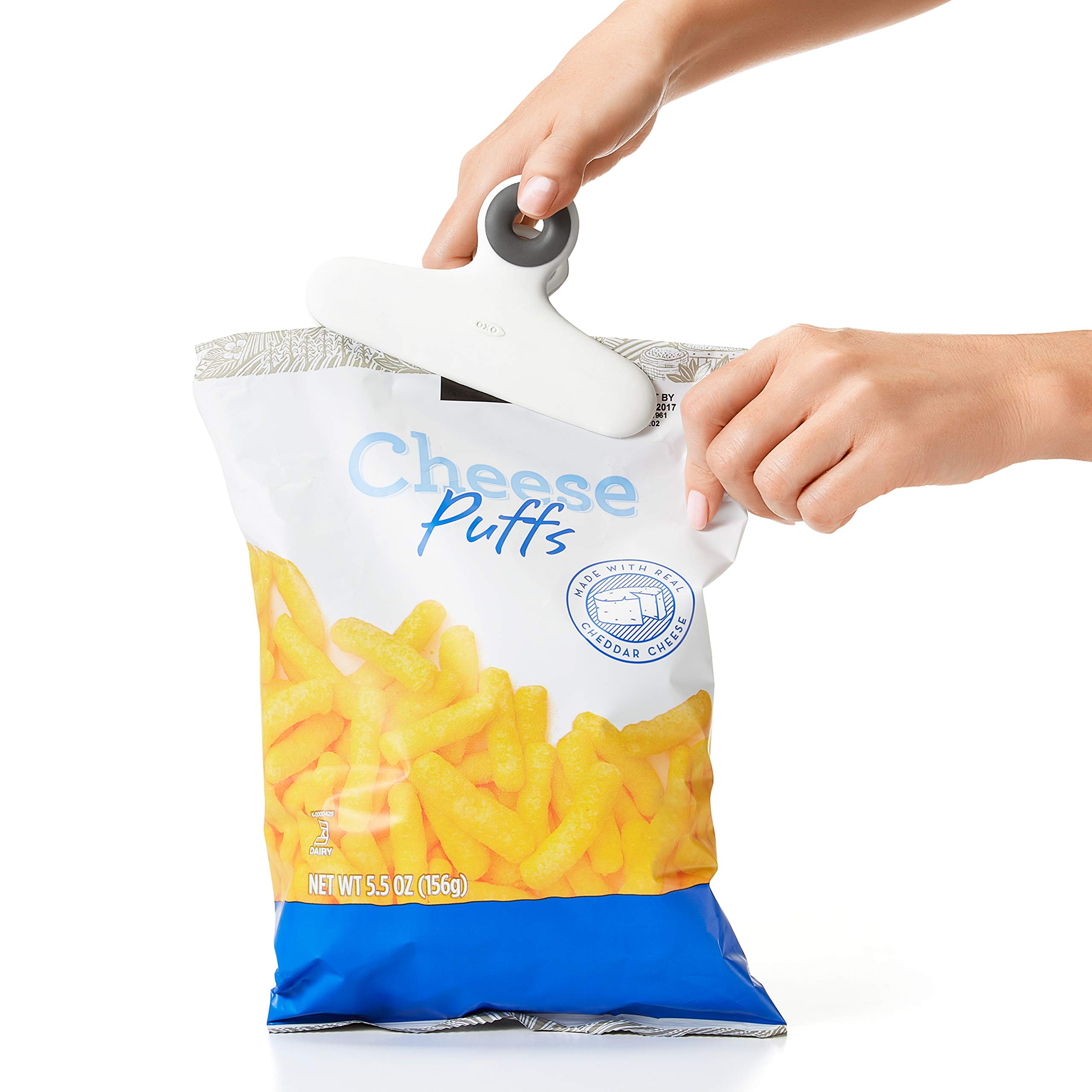 Foto 8 pulgar | Paquete De 2 Clips Para Bolsas Y Chips De Plástico Oxo Good Grips, Color Blanco - Venta Internacional.