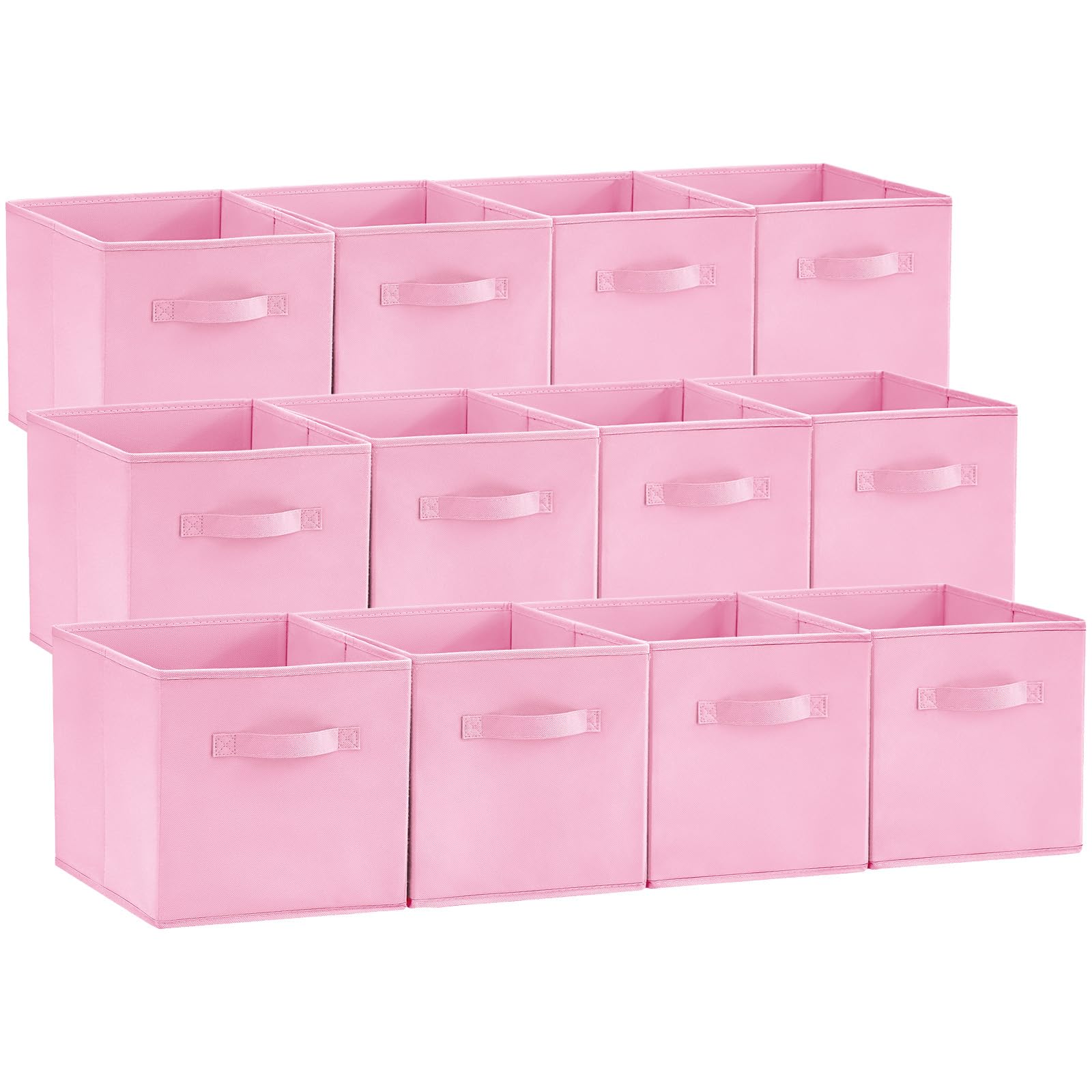 Foto 2 pulgar | Cubos De Almacenamiento Lifewit, 12 Paquetes De 28 X 28 X 28 Cm, Tela Rosa - Venta Internacional.
