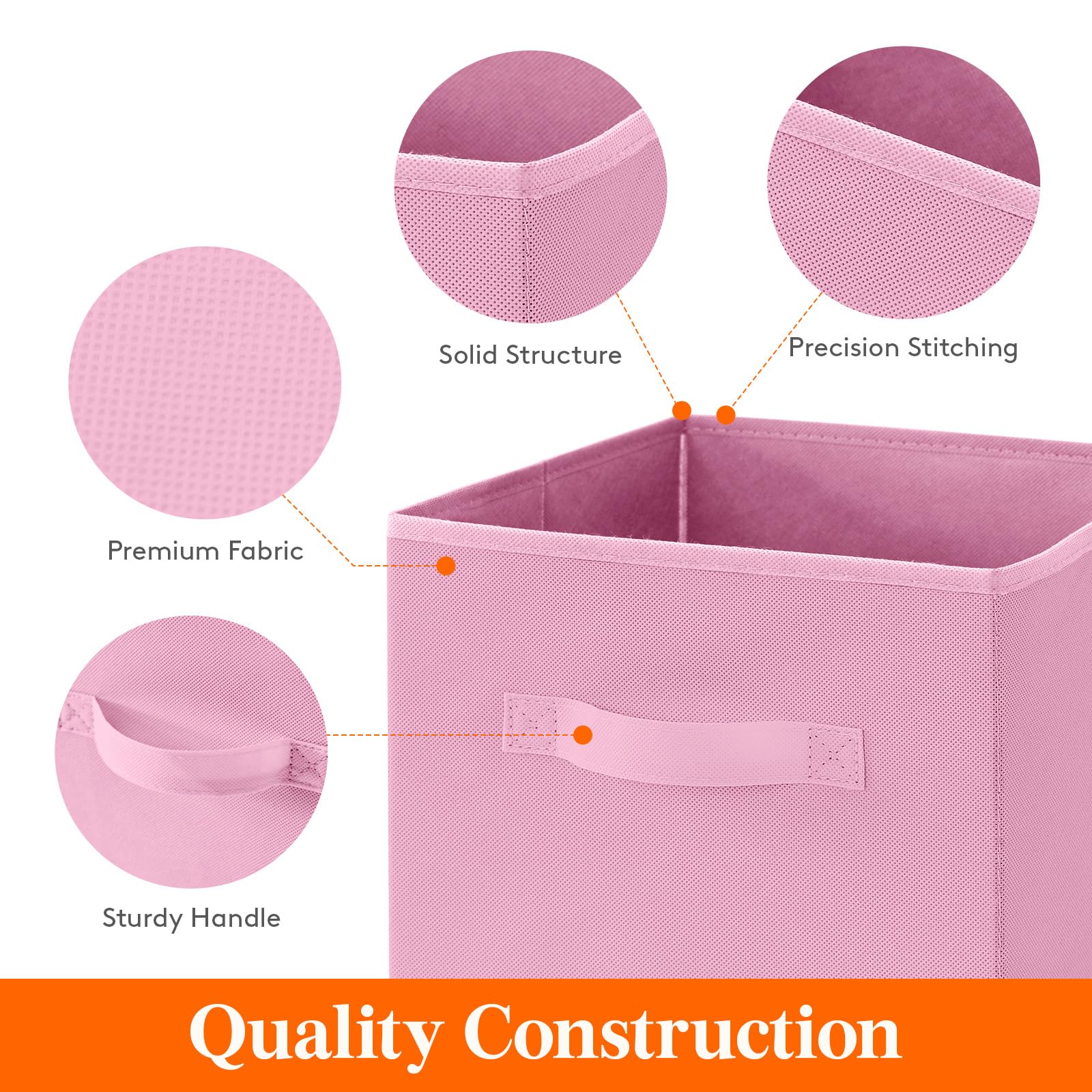 Foto 4 pulgar | Cubos De Almacenamiento Lifewit, 12 Paquetes De 28 X 28 X 28 Cm, Tela Rosa - Venta Internacional.