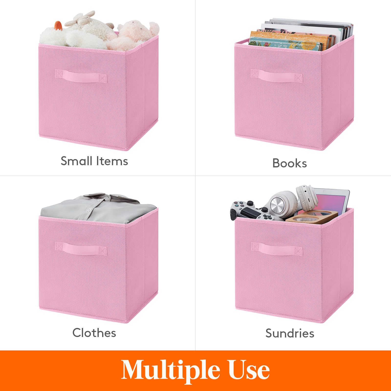 Foto 4 | Cubos De Almacenamiento Lifewit, 12 Paquetes De 28 X 28 X 28 Cm, Tela Rosa - Venta Internacional.