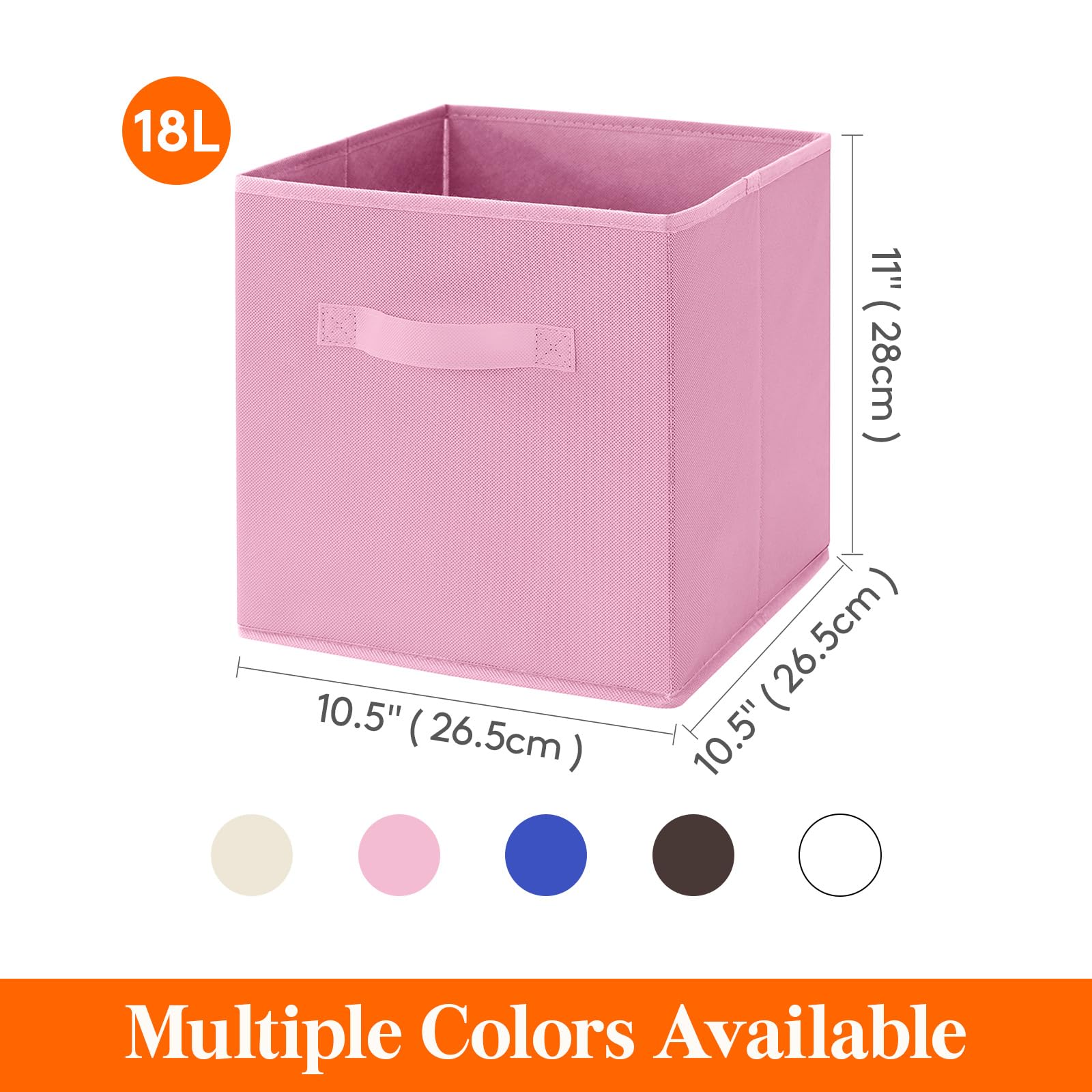 Foto 5 | Cubos De Almacenamiento Lifewit, 12 Paquetes De 28 X 28 X 28 Cm, Tela Rosa - Venta Internacional.