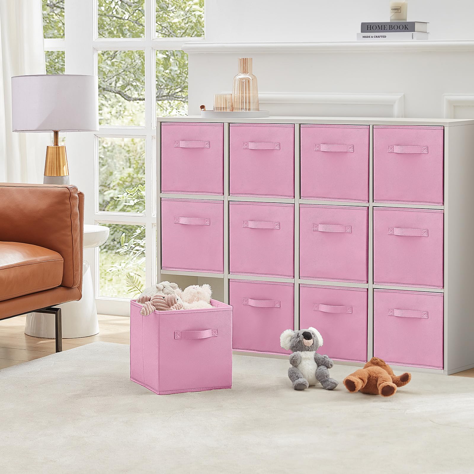Foto 7 | Cubos De Almacenamiento Lifewit, 12 Paquetes De 28 X 28 X 28 Cm, Tela Rosa - Venta Internacional.