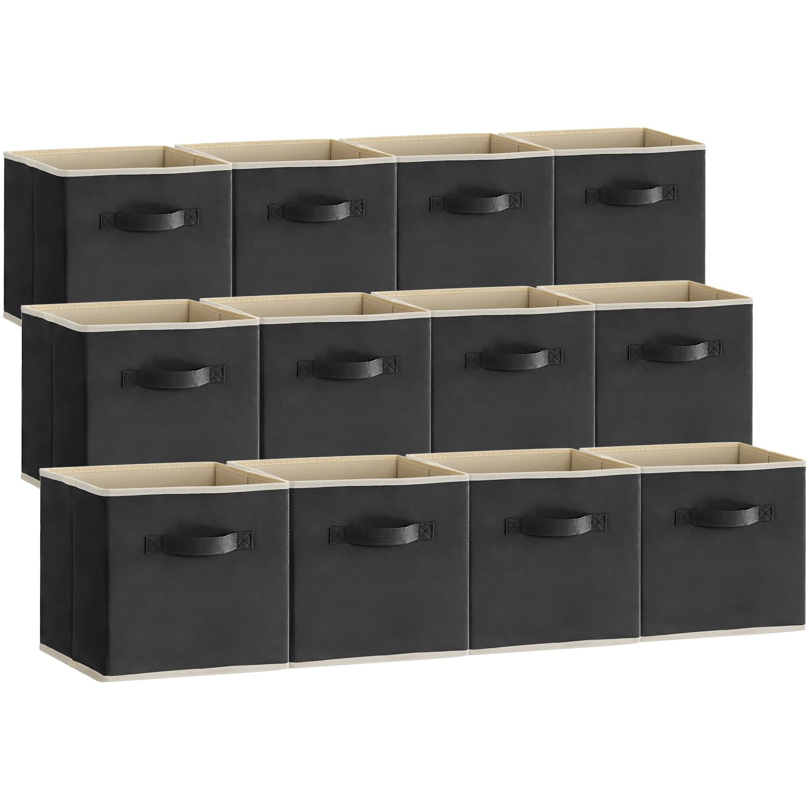Foto 1 | Cubos De Almacenamiento Lifewit, 12 Paquetes, 28 Cm, Tela Plegable, Color Negro - Venta Internacional.