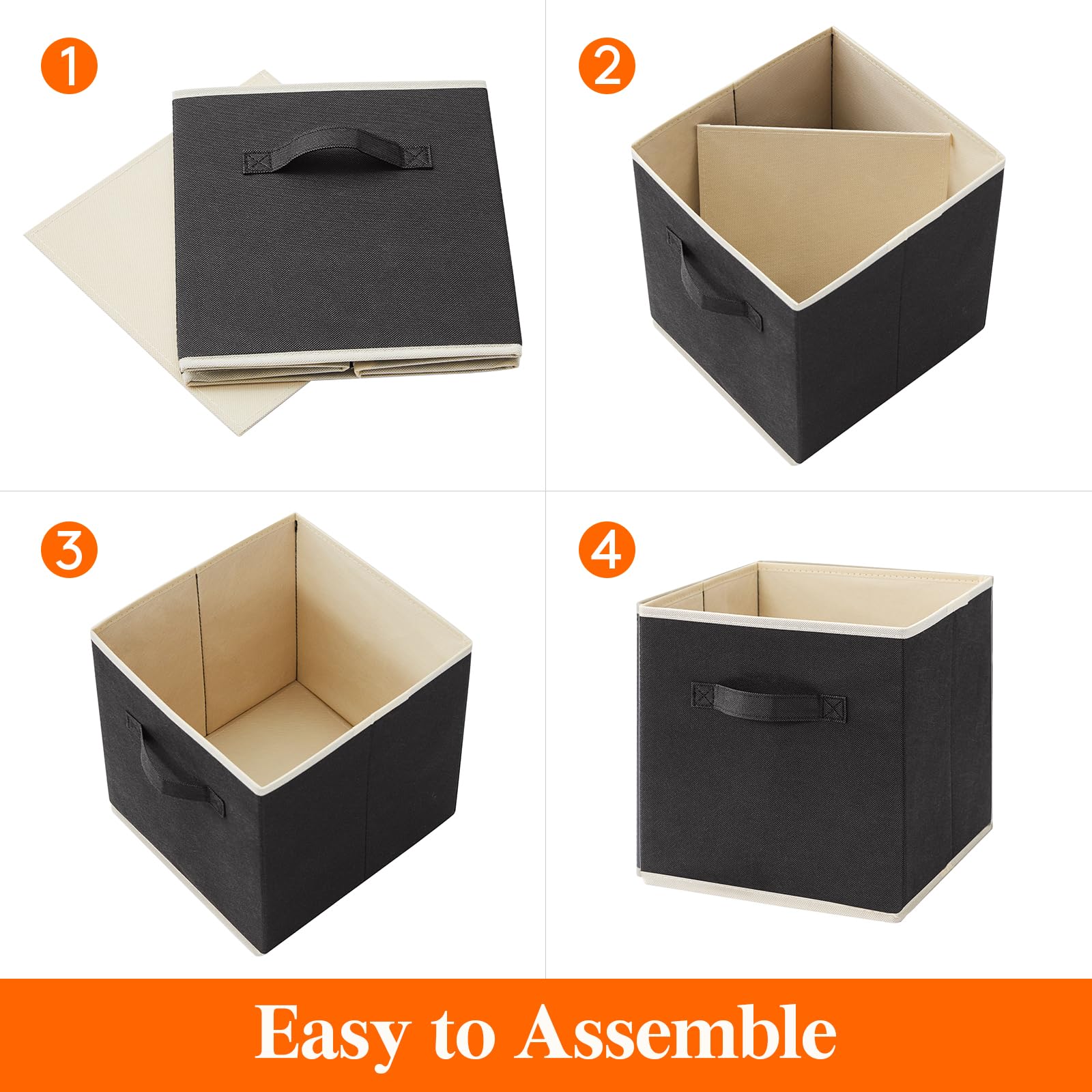 Foto 3 pulgar | Cubos De Almacenamiento Lifewit, 12 Paquetes, 28 Cm, Tela Plegable, Color Negro - Venta Internacional.