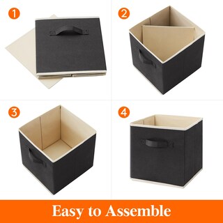 Foto 2 | Cubos De Almacenamiento Lifewit, 12 Paquetes, 28 Cm, Tela Plegable, Color Negro - Venta Internacional.