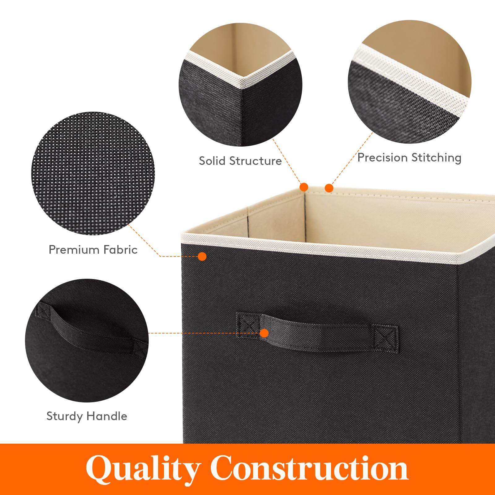 Foto 3 | Cubos De Almacenamiento Lifewit, 12 Paquetes, 28 Cm, Tela Plegable, Color Negro - Venta Internacional.