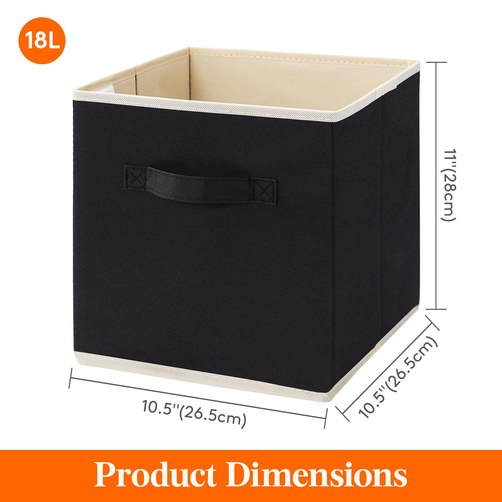 Foto 5 | Cubos De Almacenamiento Lifewit, 12 Paquetes, 28 Cm, Tela Plegable, Color Negro - Venta Internacional.