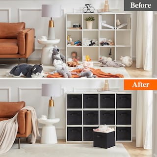 Foto 6 | Cubos De Almacenamiento Lifewit, 12 Paquetes, 28 Cm, Tela Plegable, Color Negro - Venta Internacional.