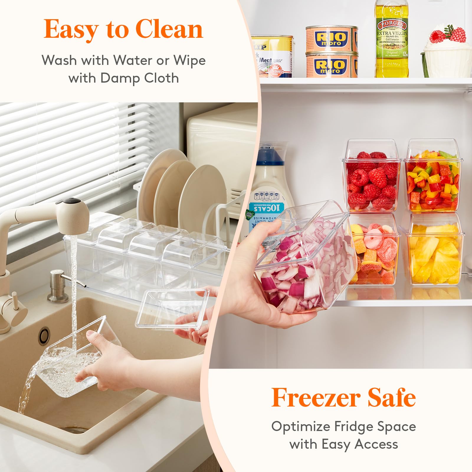 Foto 8 pulgar | Condimento Para Condimentos Lifewit Helado Con 5 Recipientes De 600 Ml - Venta Internacional.