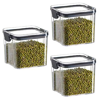 Foto 1 | 3 Recipientes De Plástico Trasparente Para Condimentos De 700ml