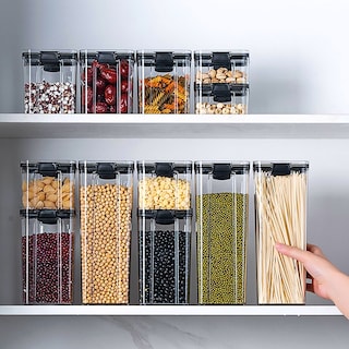 Foto 4 | 3 Recipientes De Plástico Trasparente Para Condimentos De 700ml