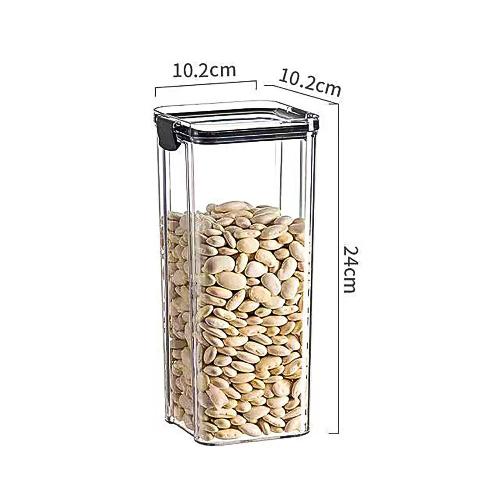 Foto 6 pulgar | 4 Tarros De Plástico Trasparente Para Condimentos 2 De 700 Ml Y 2 De 1800 Ml
