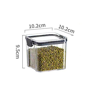 Foto 6 | 4 Tarros De Plástico Trasparente Para Condimentos 2 De 700 Ml Y 2 De 1800 Ml