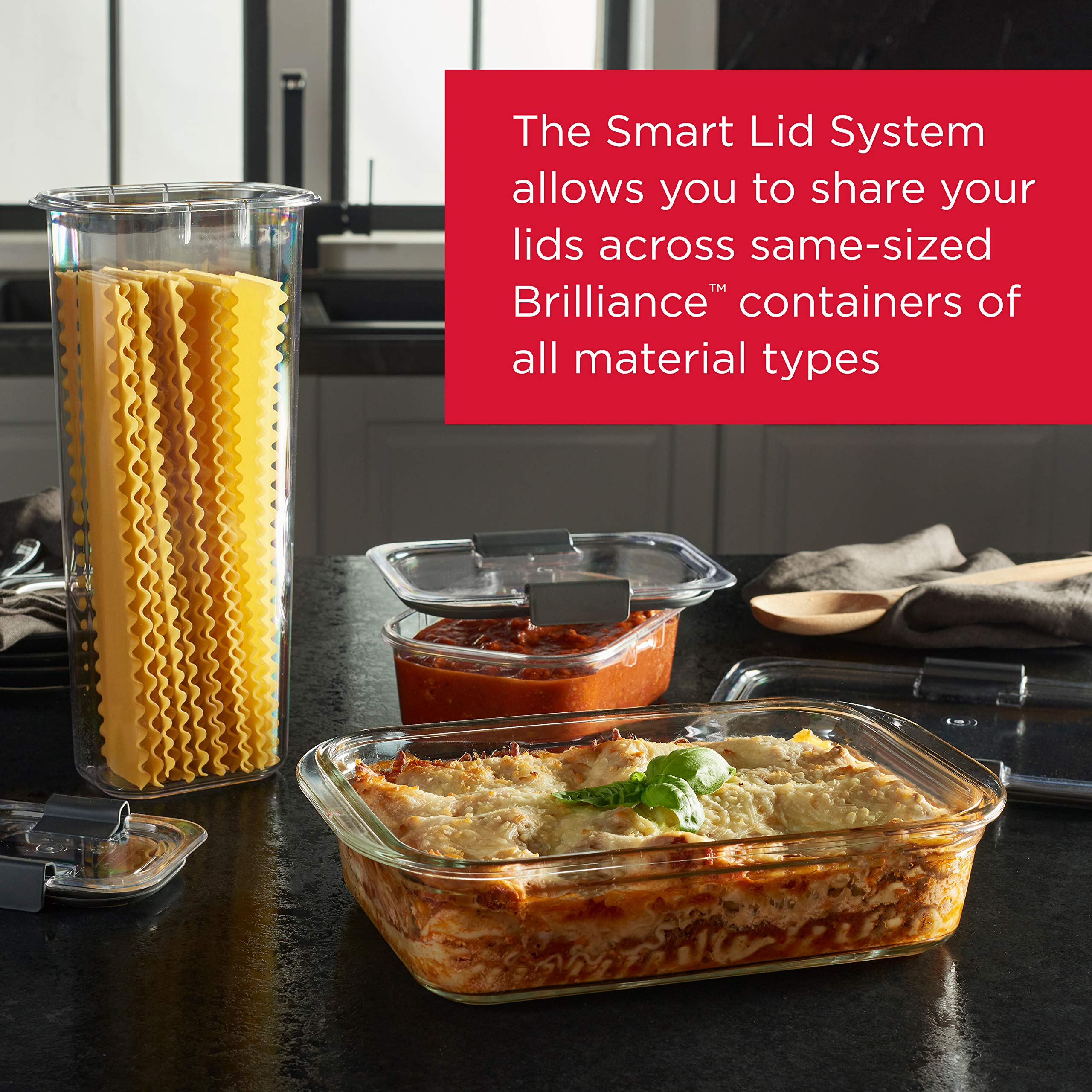 Foto 4 | Recipientes Para Alimentos Rubbermaid Brilliance Glass 760 Ml (3,2 Tazas) - Venta Internacional.