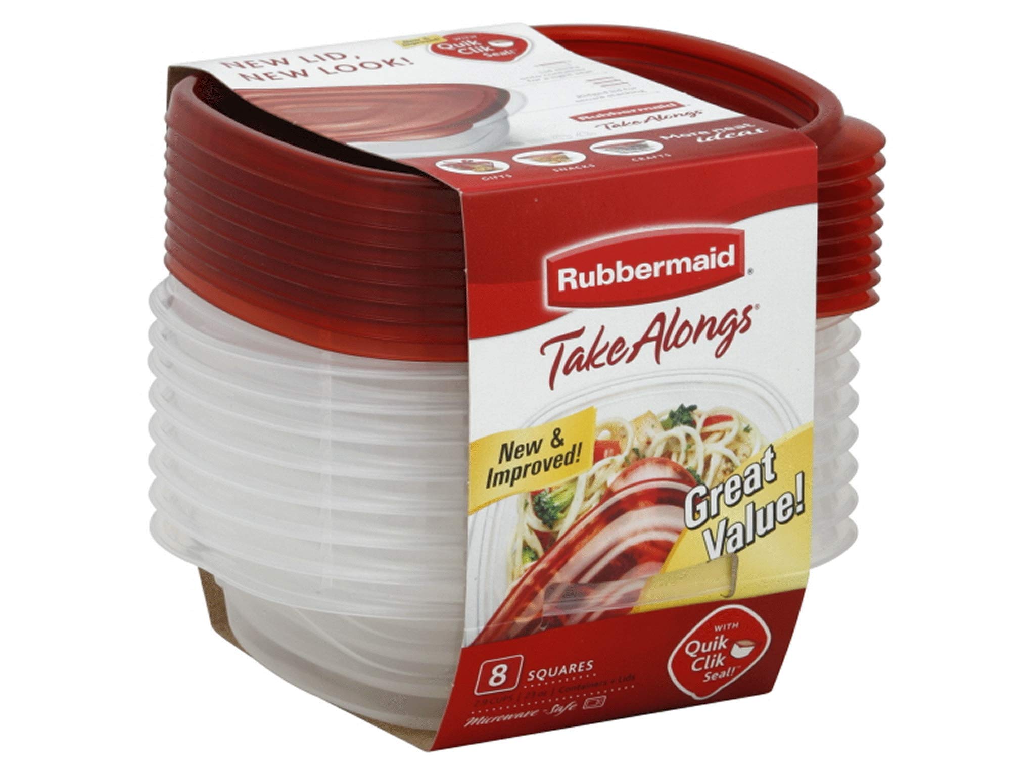 Foto 1 | Juego De Recipientes Para Almacenamiento De Alimentos Rubbermaid Takealongs De 8 Piezas - Venta Internacional.