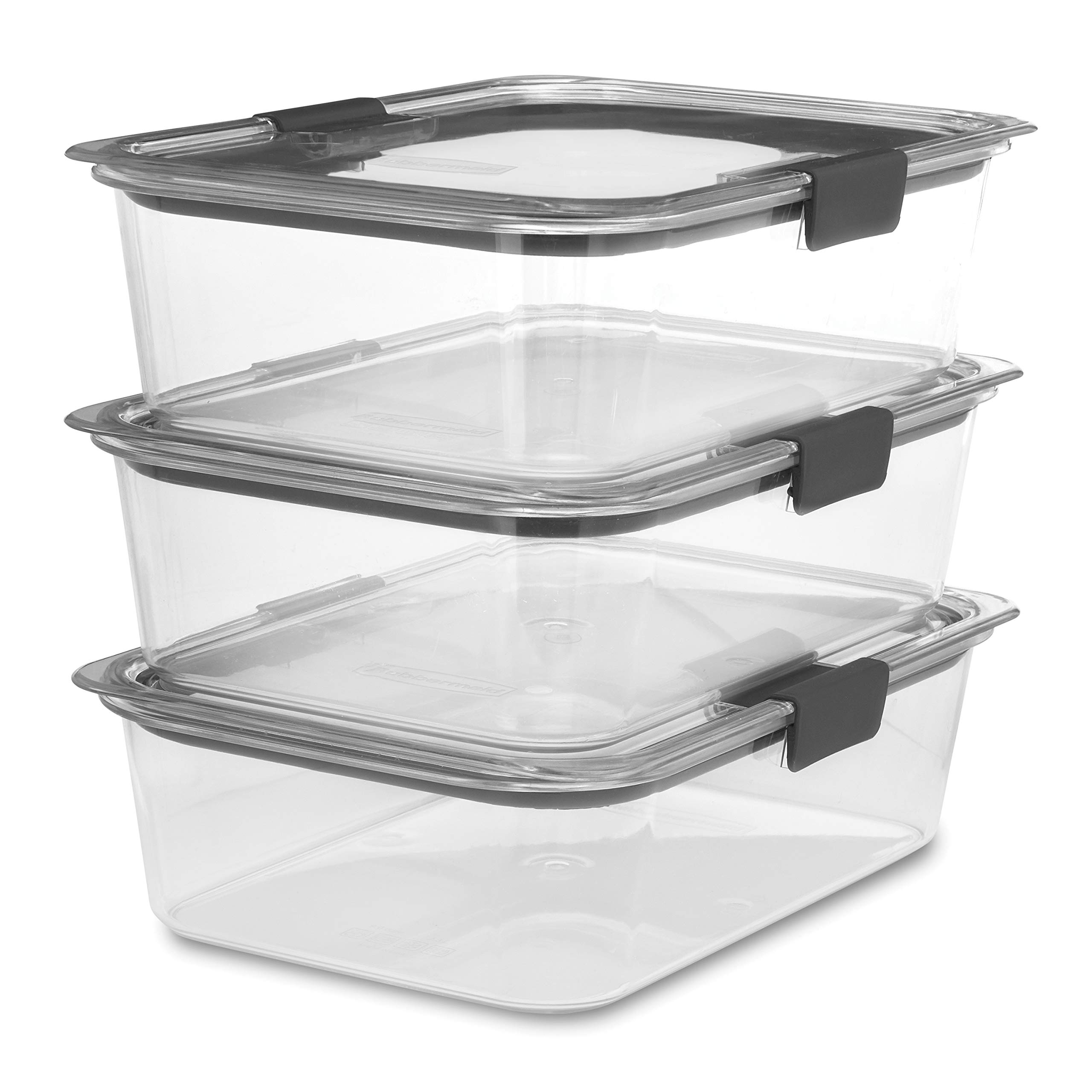 Foto 2 pulgar | Recipiente De Almacenamiento De Alimentos Rubbermaid Brilliance De 9.6 Tazas, Paquete De 3 - Venta Internacional.
