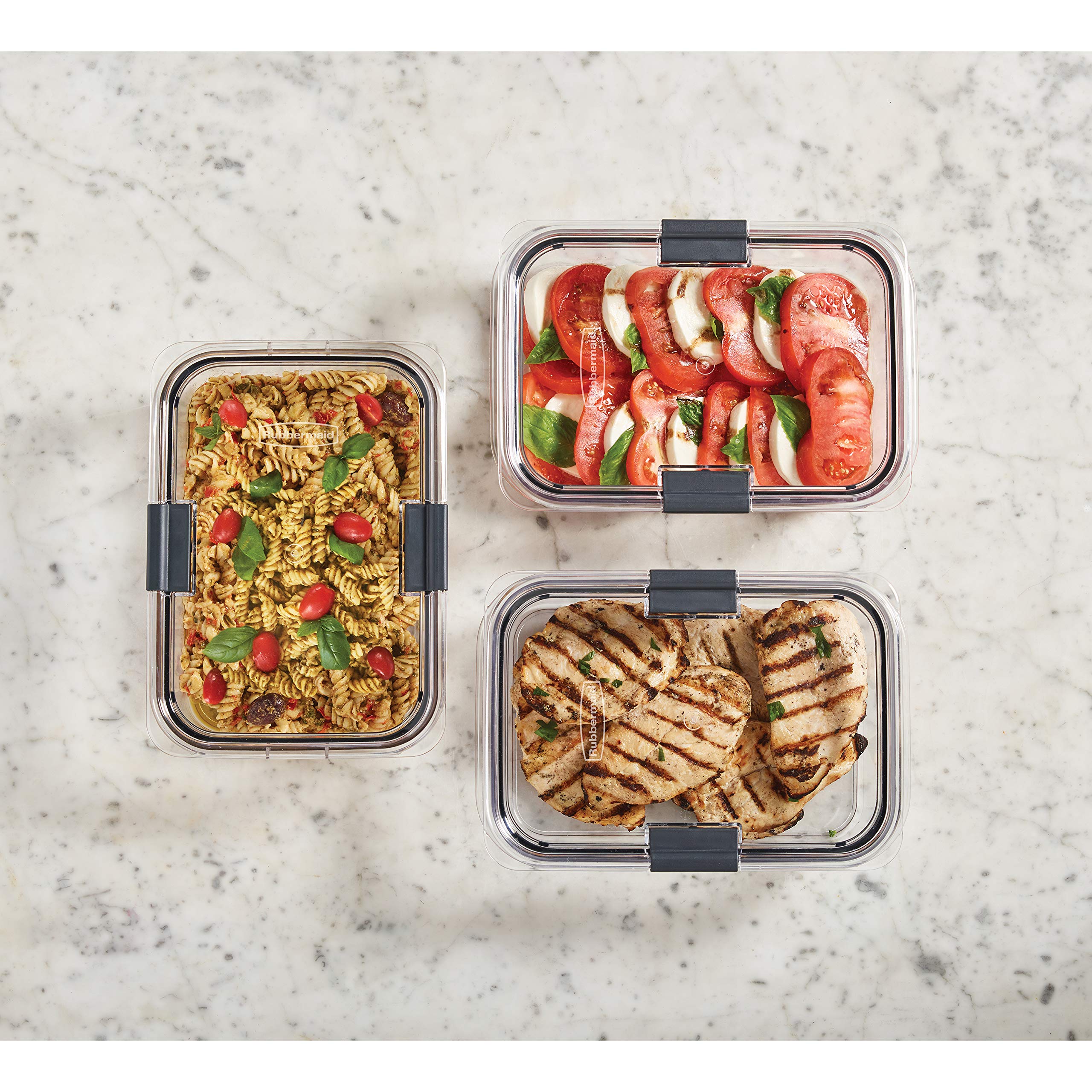 Foto 5 pulgar | Recipiente De Almacenamiento De Alimentos Rubbermaid Brilliance De 9.6 Tazas, Paquete De 3 - Venta Internacional.