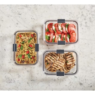 Foto 4 | Recipiente De Almacenamiento De Alimentos Rubbermaid Brilliance De 9.6 Tazas, Paquete De 3 - Venta Internacional.