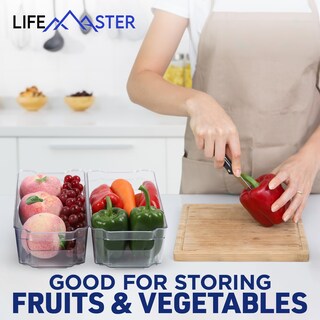 Foto 6 | Gavetas Para Nevera Lifemaster, Multiusos, 6 Piezas, Transparentes - Venta Internacional.