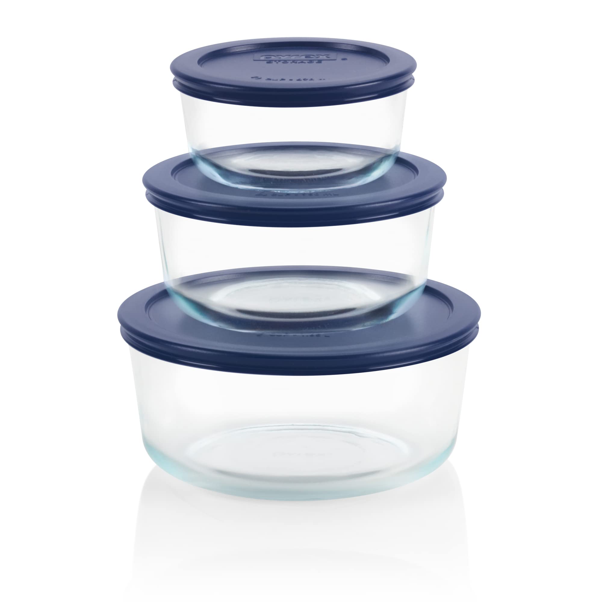 Foto 2 pulgar | Set De Almacenamiento De Alimentos Pyrex Simply Store, Paquete De 3 (590, 950 Y 1650 Ml) - Venta Internacional.