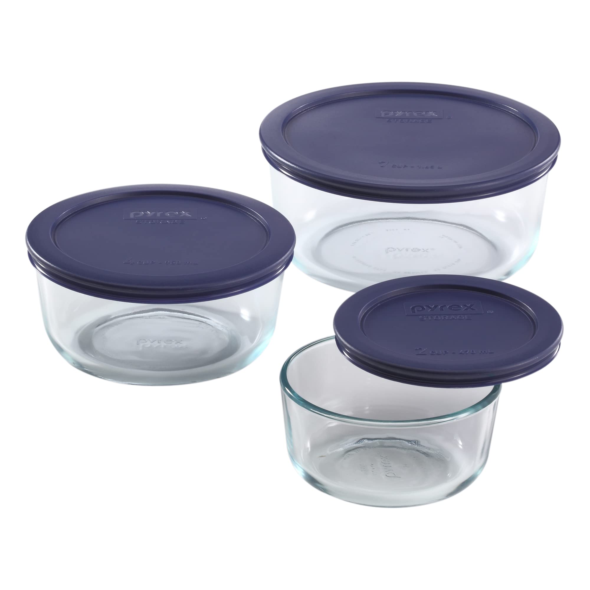 Foto 2 | Set De Almacenamiento De Alimentos Pyrex Simply Store, Paquete De 3 (590, 950 Y 1650 Ml) - Venta Internacional.