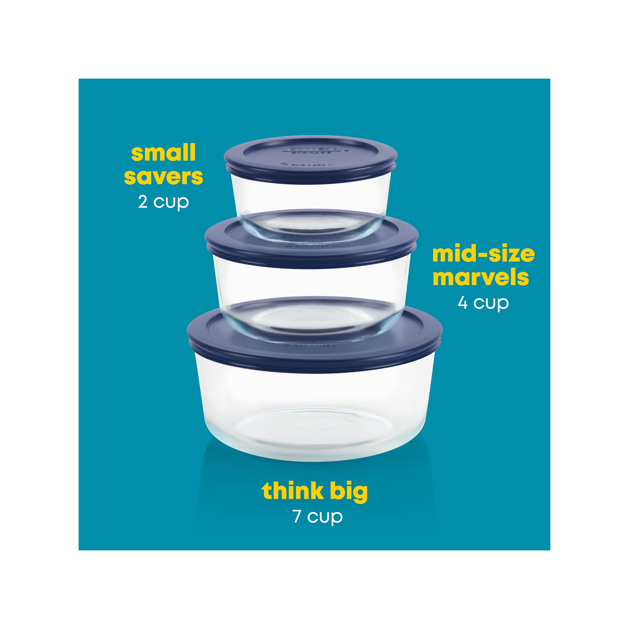 Foto 6 pulgar | Set De Almacenamiento De Alimentos Pyrex Simply Store, Paquete De 3 (590, 950 Y 1650 Ml) - Venta Internacional.