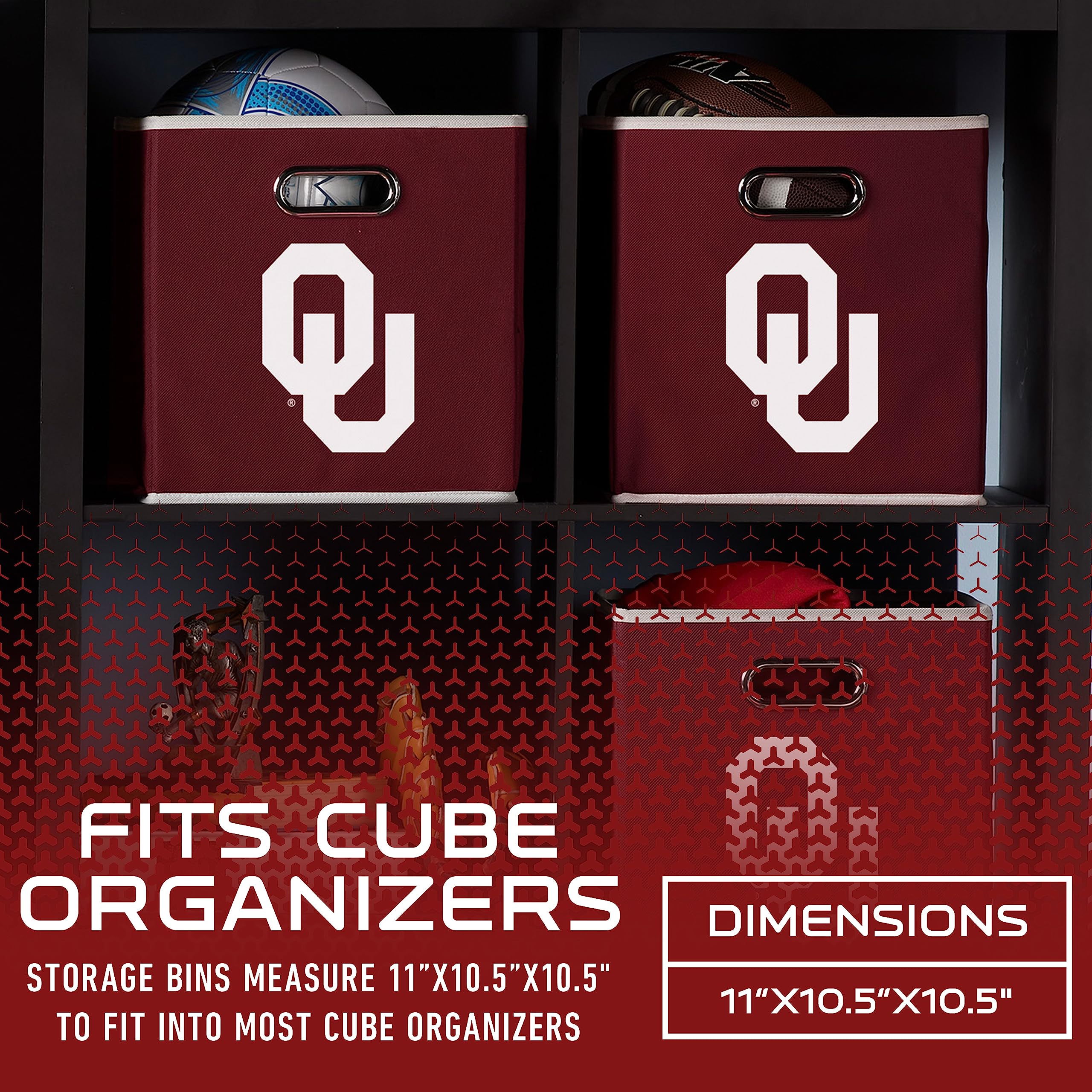 Foto 4 pulgar | Contenedor De Almacenamiento Plegable Franklin Sports Ncaa Oklahoma Sooners - Venta Internacional.