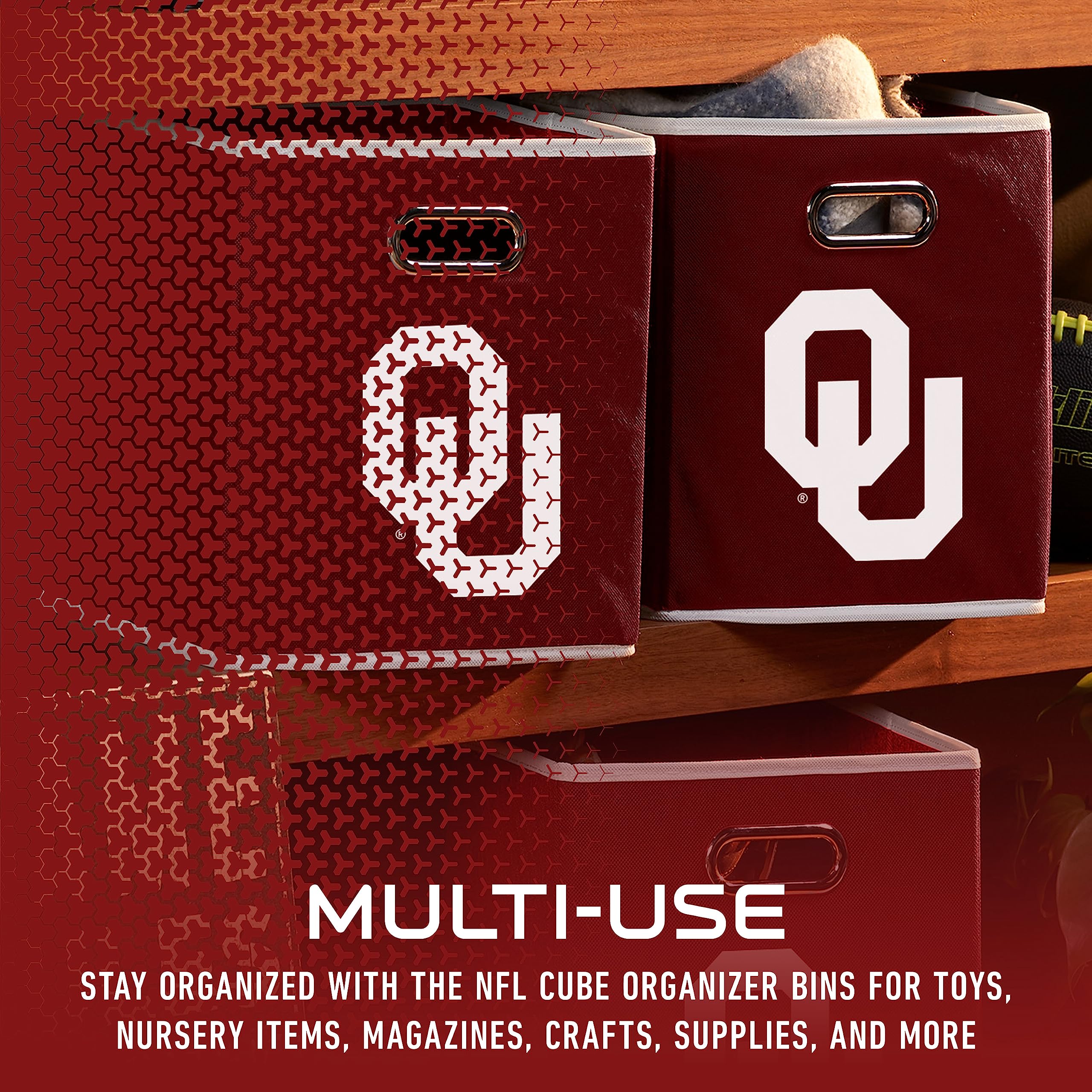 Foto 6 pulgar | Contenedor De Almacenamiento Plegable Franklin Sports Ncaa Oklahoma Sooners - Venta Internacional.