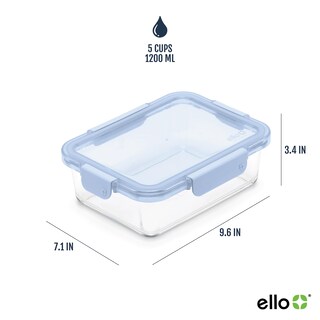 Foto 4 | Set De Vidrio Para Preparar Comidas Ello Color Lock, 5 Tazas, 10 Unidades, Purple Rain - Venta Internacional.
