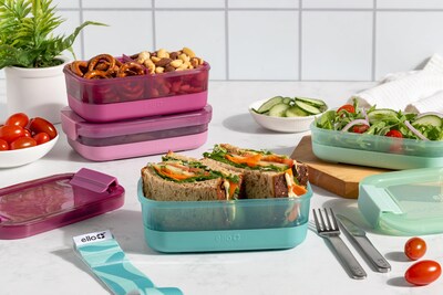Foto 4 | Recipiente De Almacenamiento De Alimentos Ello Lunch Stack, Paquete De 2 Unidades, Sin Bpa - Venta Internacional.