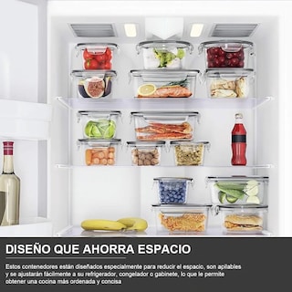 Foto 4 | Juego De Contenedor De Almacenamiento Sellado Profesional,16 Pzs Lab.g Transparente