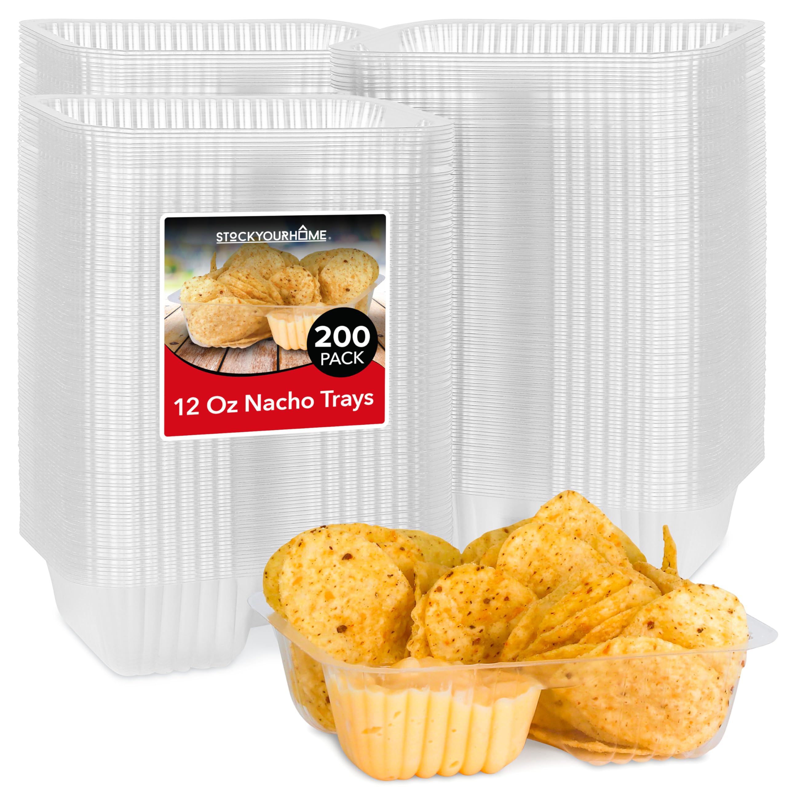 Foto 2 pulgar | Bandejas De Plástico Para Nachos Stock Your Home, 350 Ml (paquete De 200) - Venta Internacional.