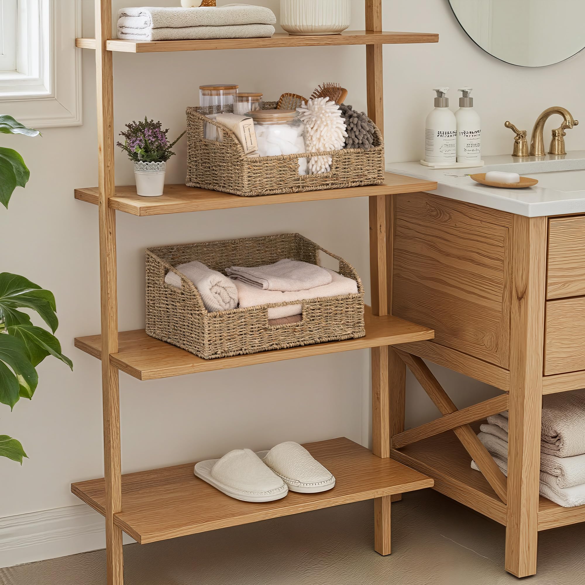 Foto 5 | Juego De 2 Cestas De Almacenamiento Storageworks Seagrass (grandes/medianas) - Venta Internacional.