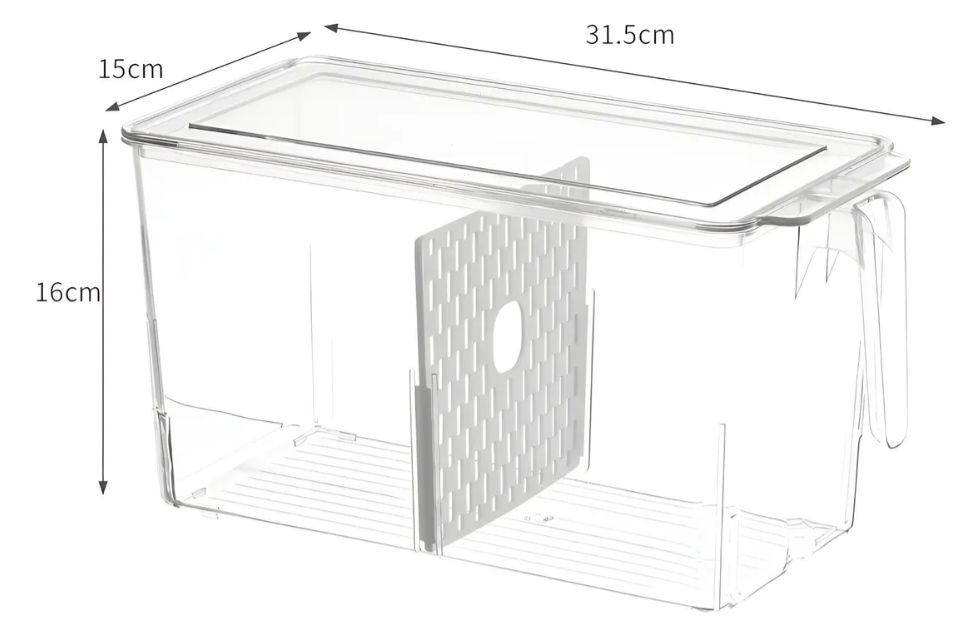 Foto 3 pulgar | Xtellar Organizador Premium Para Refrigerador Con Tapa Hermética Y División Inteligente