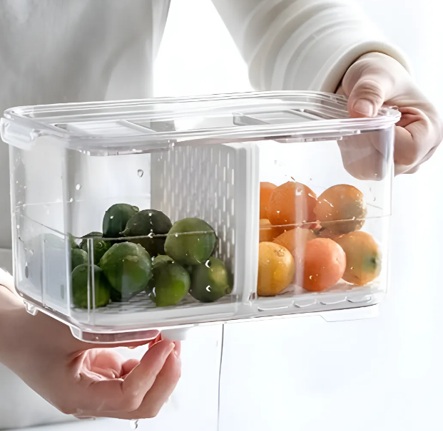 Foto 4 pulgar | Xtellar Organizador Premium Para Refrigerador Con Tapa Hermética Y División Inteligente