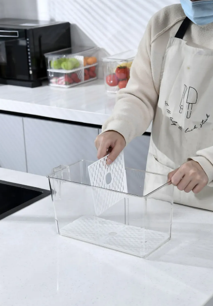 Foto 4 | Xtellar Organizador Premium Para Refrigerador Con Tapa Hermética Y División Inteligente
