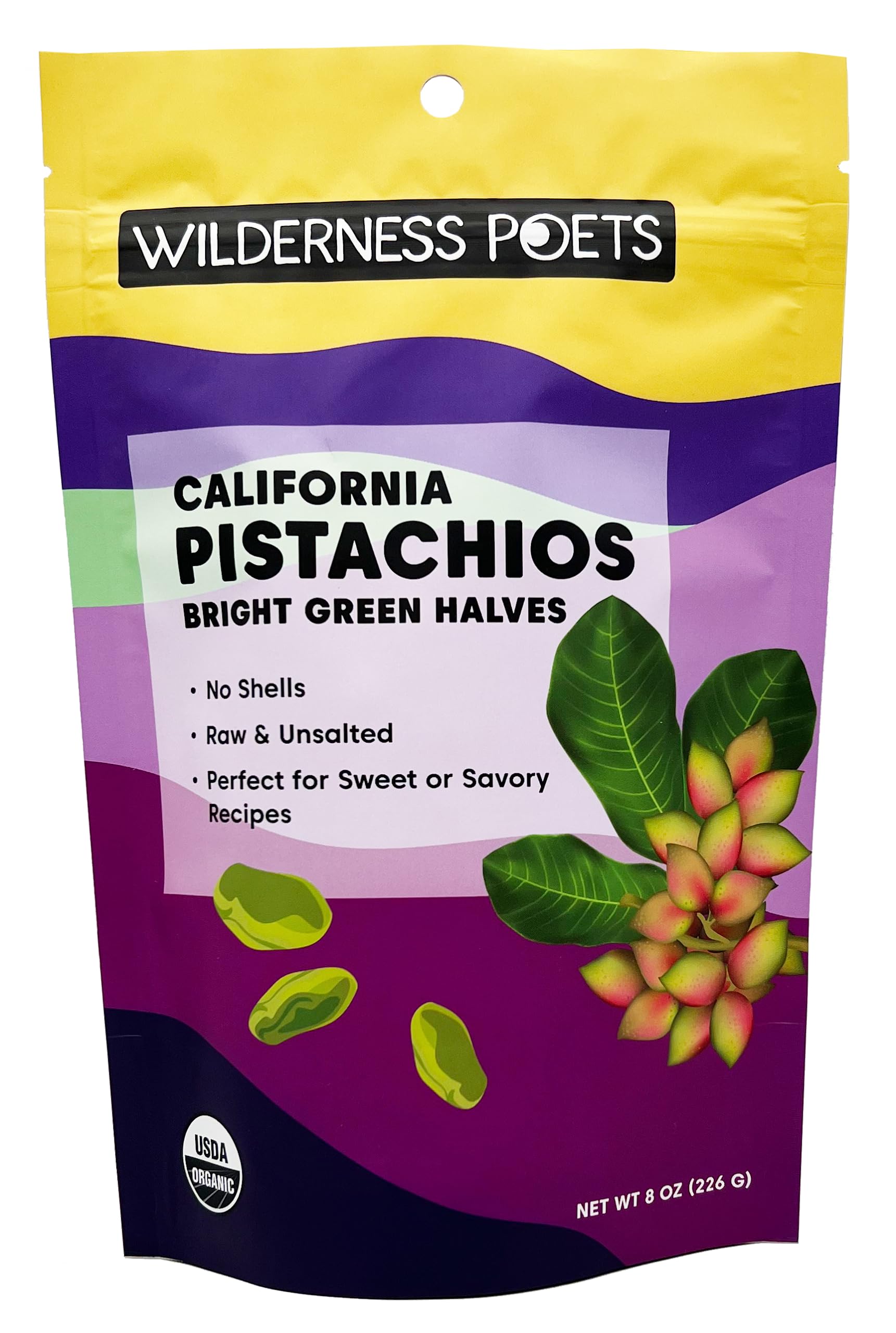 Foto 1 | Mitades De Pistacho Wilderness Poets Organic 227 G - Venta Internacional.
