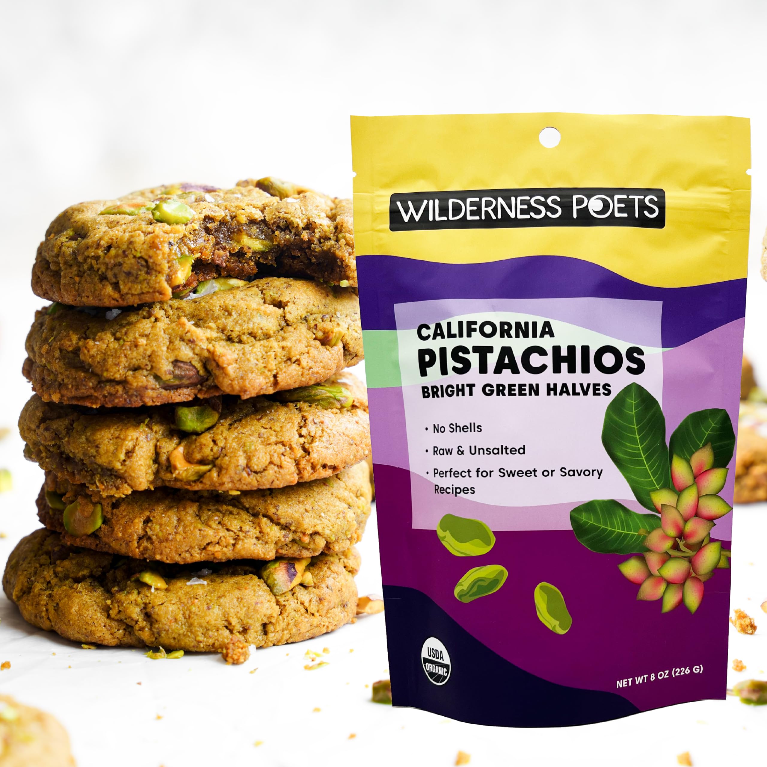 Foto 7 | Mitades De Pistacho Wilderness Poets Organic 227 G - Venta Internacional.