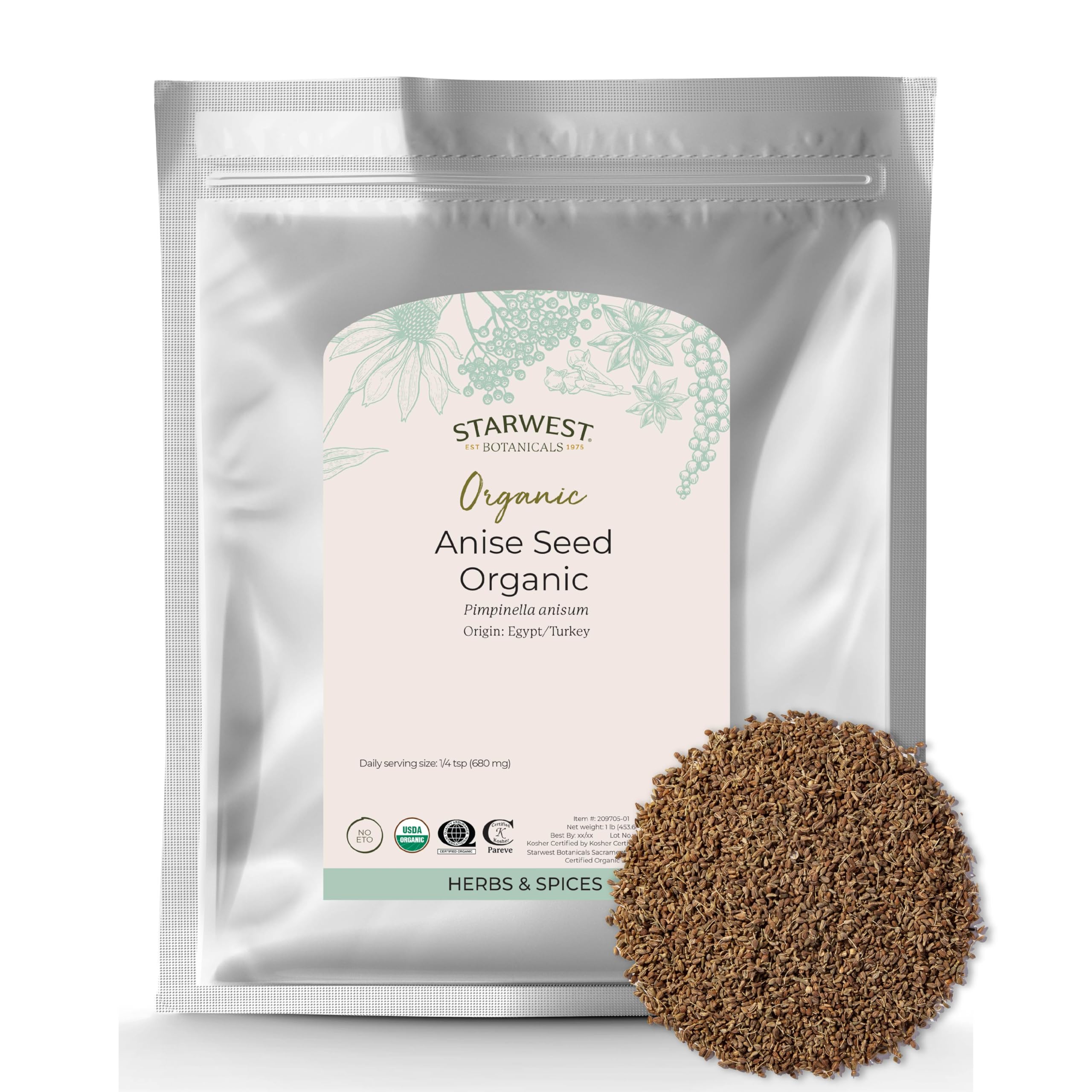 Foto 2 pulgar | Semillas De Anís Starwest Botanicals Orgánicas 454 G - Venta Internacional.