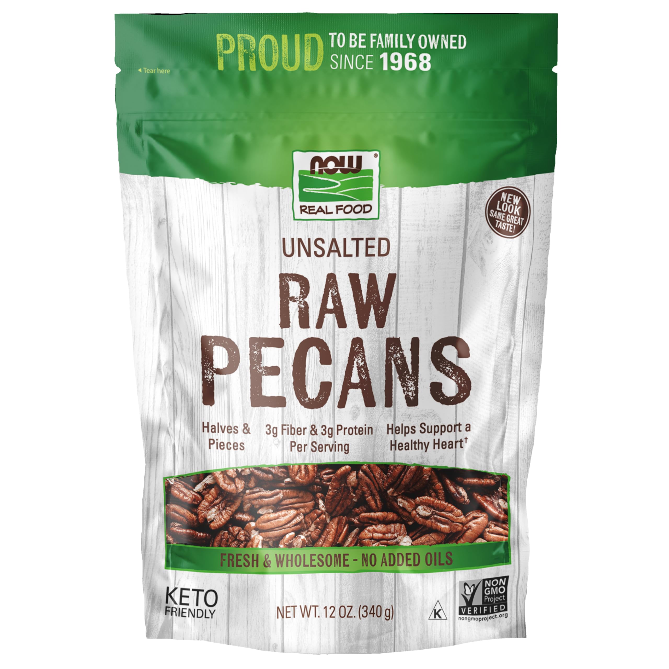 Foto 2 pulgar | Pecans Now Foods Raw 340 Ml - Venta Internacional.