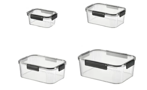 Foto 2 pulgar | Set Premium Xtellar De 4 Recipientes Acrílicos Herméticos Transparentes – Solución Elegante De Almacenamiento