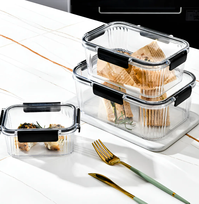 Foto 4 pulgar | Set Premium Xtellar De 4 Recipientes Acrílicos Herméticos Transparentes – Solución Elegante De Almacenamiento
