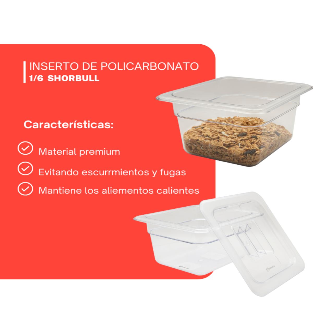 Foto 4 | Inserto Shorbull Policarbonato 1/6 con Tapa 15 cm